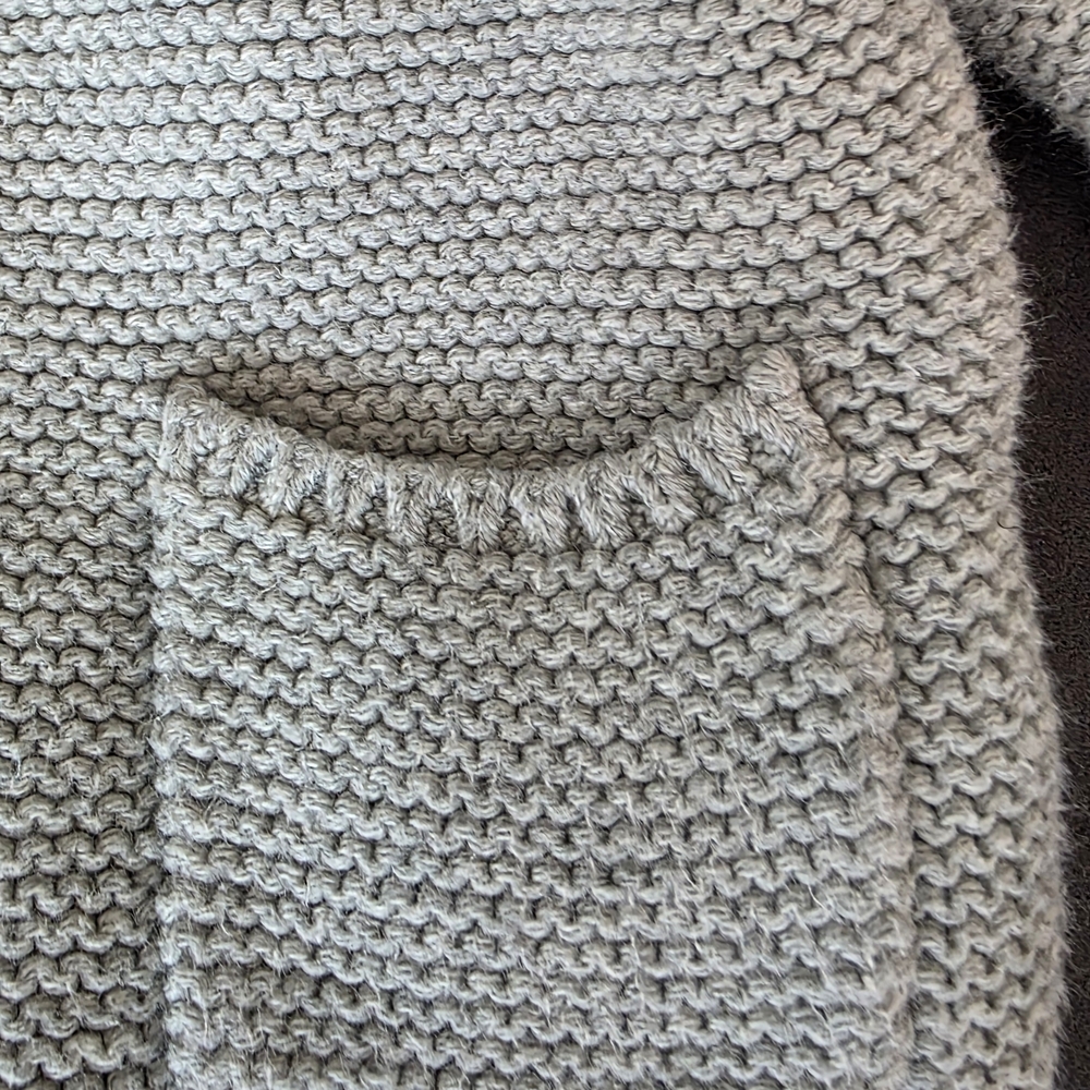 GAP Baby Knit Hooded Cardigan - Light Gray - Picture 4 of 10